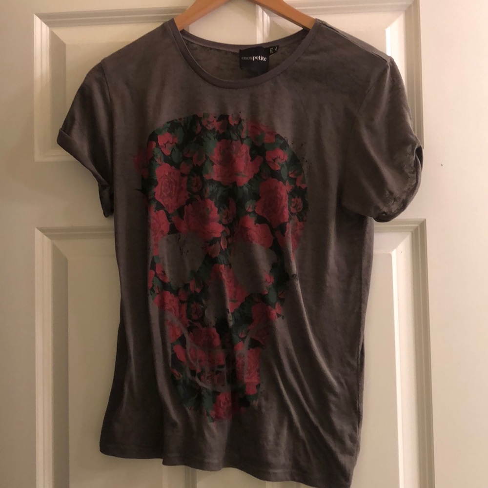ASOS rose skull tee